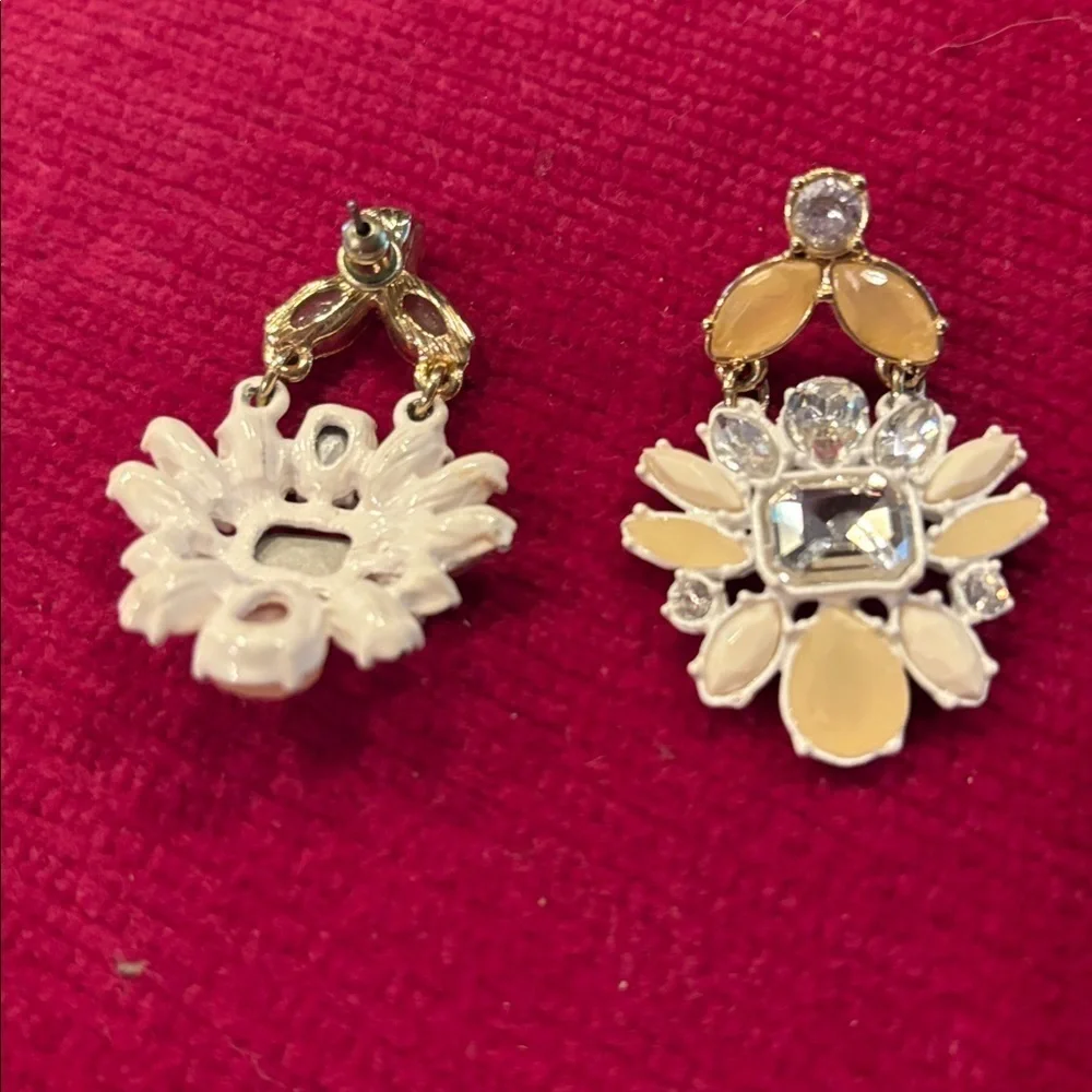 Elegant Floral Earrings with Gem Accents